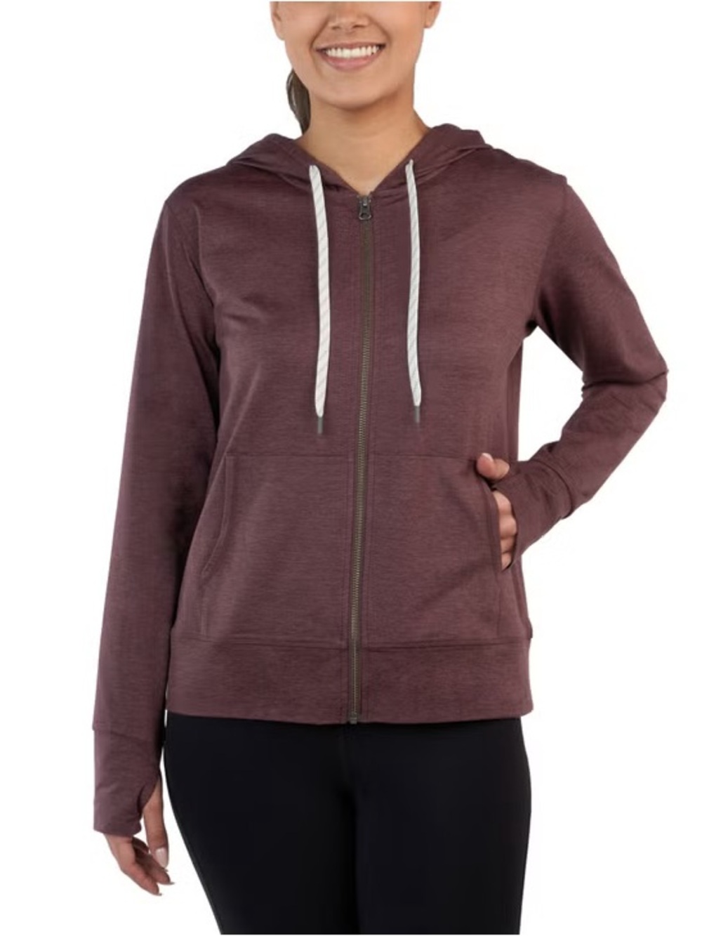Vuori Dupe Kirkland Signature Brown Zip-Up Hoodie